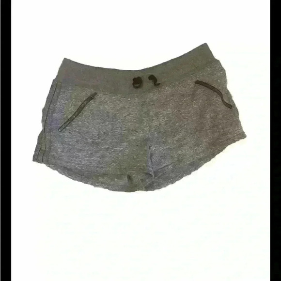 Athleta Shorts Women Medium Gray Drawstring Tie Pockets Workout Casual Yoga Fit - Picture 1 of 4
